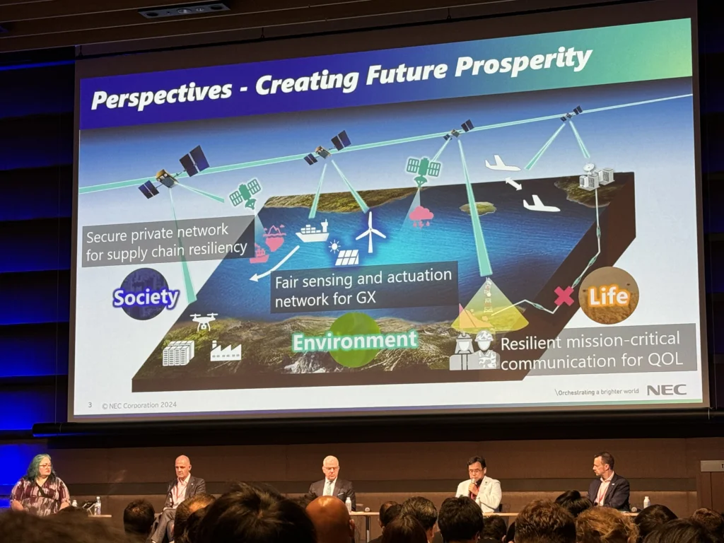 #SPACETIDE 2024 商業太空行業對永續發展的承諾:理想與現實的橋樑 2 NEC 分享,如何綜覽性地去了解太空科技與地球環境及需求的關聯